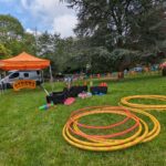 circus skills workshop set up