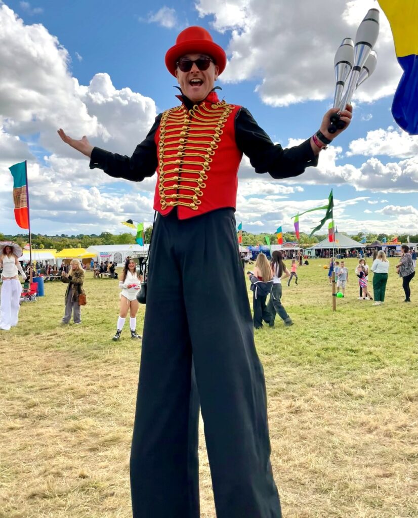 festival juggling stilt walker