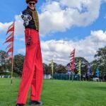 juggling stilt walker